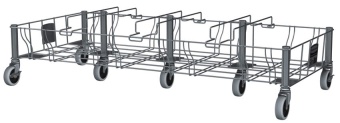 Тележка на четыре контейнера серии SlimJim Rubbermaid 1956193 в ШефСтор (chefstore.ru)